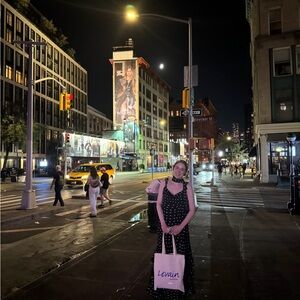 LPA Polka Dot Maxi Dress in Black and Cream